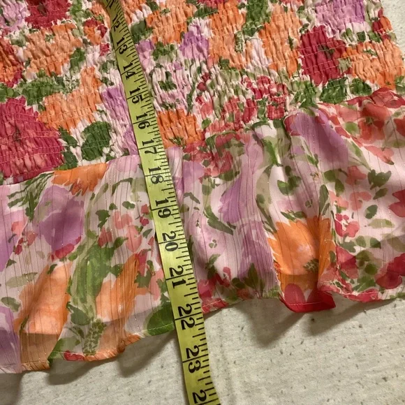 Lost in the 🔥 
NWT LC Floral Smocked Ruffle Tank - Picture 5 of 9